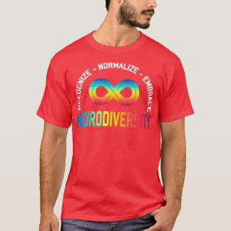T-shirt Neurodiversité de nouveauté Rainbow Infinity Femme