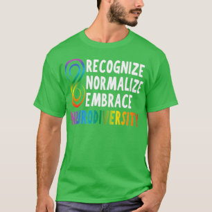 T-shirt Neurodiversité de nouveauté Rainbow Infinity Femme