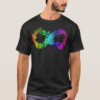 T-shirt Neurodiversité florale Infinité Symbole Autisme au