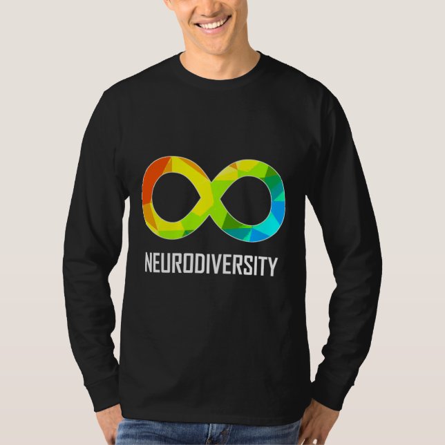 T-shirt Neurodiversité Infinité Autisme et appréciation (Devant)