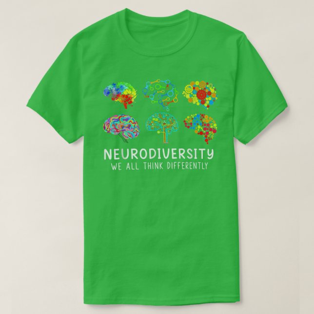 T-shirt Neurodiversité Nous Pensons Tous Différemment Auti (Design devant)