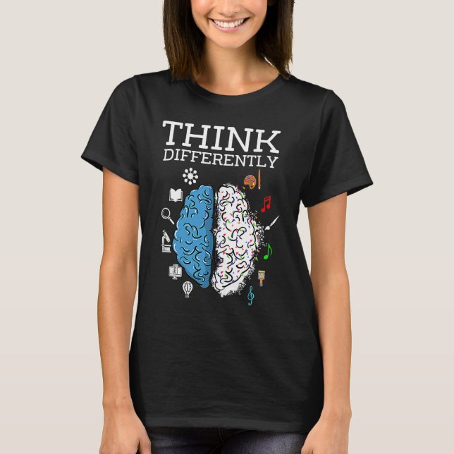 T-shirt Neurodiversité Nous Pensons Tous Différemment Cerv (Devant)