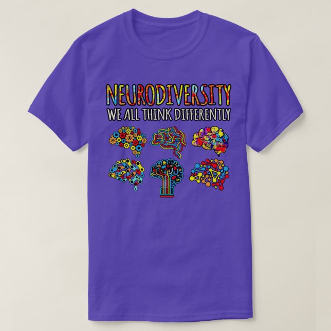 T-shirt Neurodiversité Penser différemment TDAH Sensibilis (Design devant)