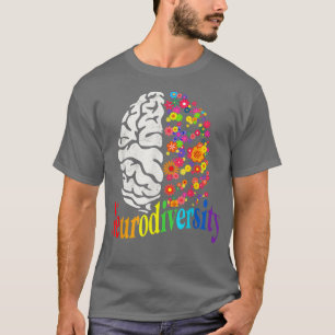 T-shirt Neurodiversité Spectre de l'autisme arc-en-ciel TS