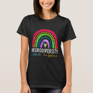T-shirt Neurodiversité Spectre de l'autisme Asd Adhd Rainb