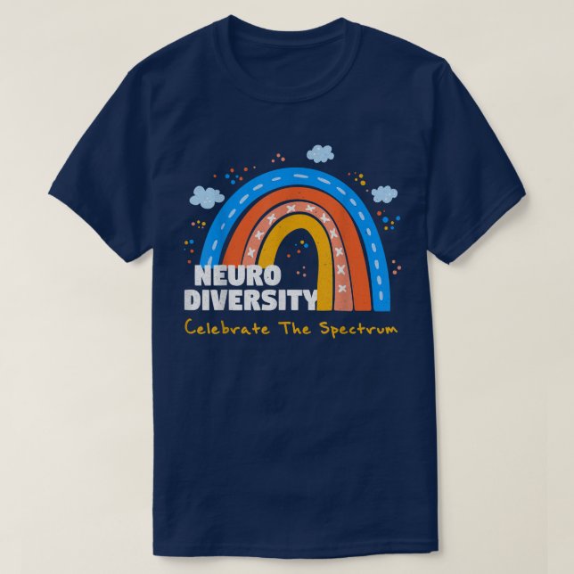 T-shirt Neurodiversité Spectre de soutien Autisme ASD TDAH (Design devant)