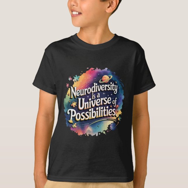 T-shirt Neurodiversité Univers Des Possibilités Space Aut (Devant)