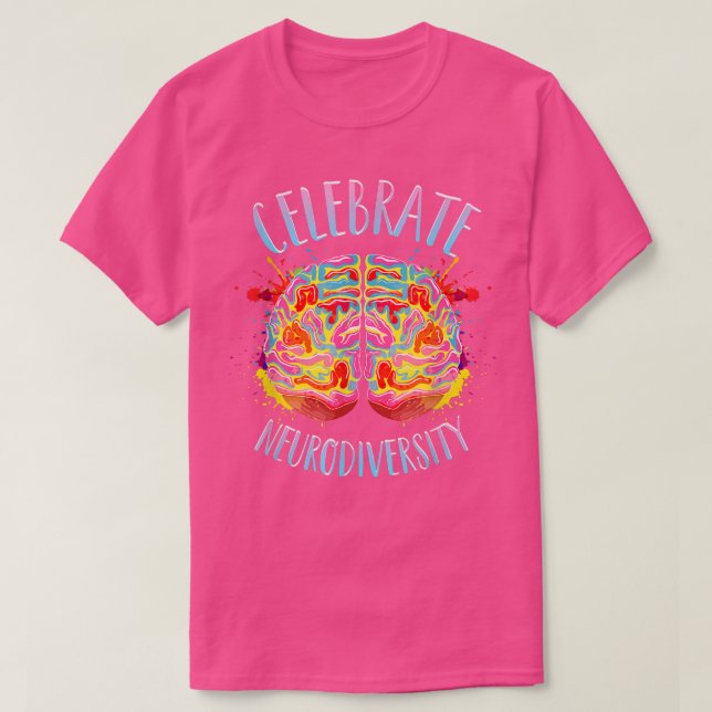 T-shirt Neurodiversity Celebrate The Spectrum ADHD Brain A (Design devant)
