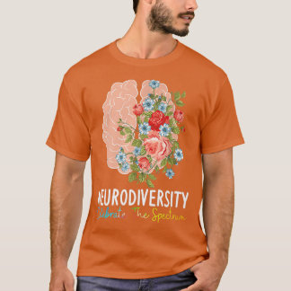 T-shirt Neurodiversity Celebrate The Spectrum ADHD Brain A