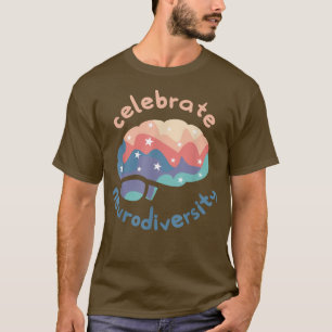 T-shirt Neurodiversity Celebrate The Spectrum ADHD Brain A