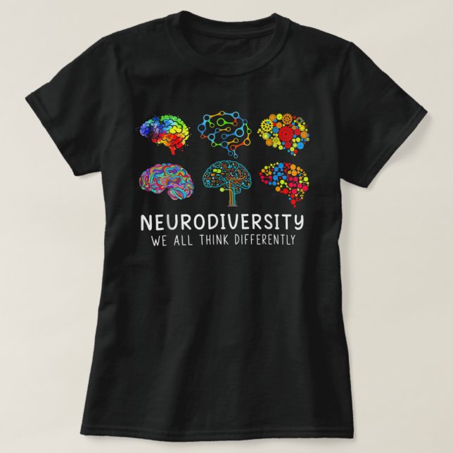 T-shirt Neurodiversity - Embrace ADHD Autism Awareness Gif (Design devant)