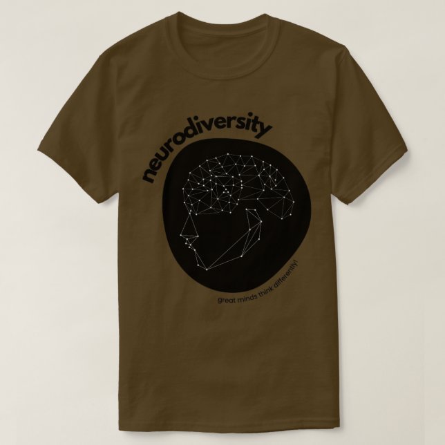 T-shirt neurodiversity great minds think differently (Design devant)