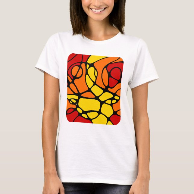 T-shirt Neurographie du design abstrait moderne (Devant)