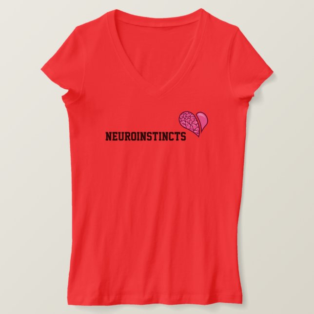 T-shirt Neuroinstincts de coeur intelligent (Design devant)