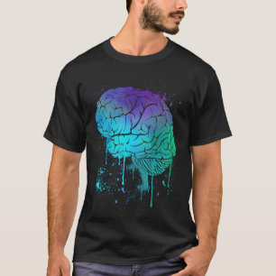 T-shirt Neurologie Colorée Homme Cerveau Docteur Neurologu