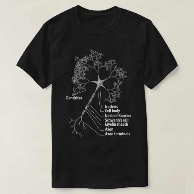 T-shirt Neuron Biologie Neuroscience 1718 (Design devant)