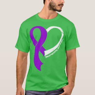 T-shirt Neuropathie Sensibilisation Hope Love Heart Ribbon