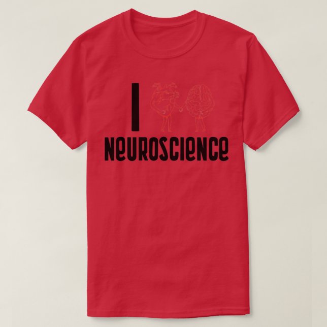 T-shirt neurosciences du coeur et du cerveau (Design devant)