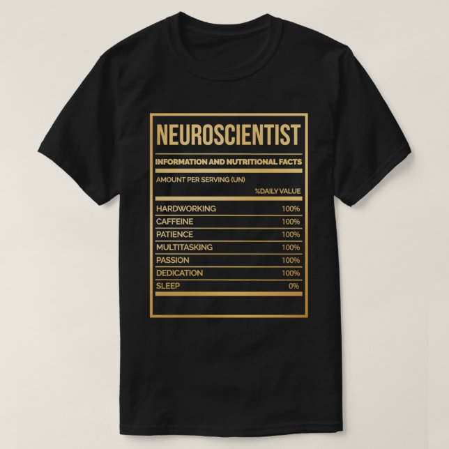 T-shirt Neuroscientifique Funny Neuroscience Étiquette nut (Design devant)