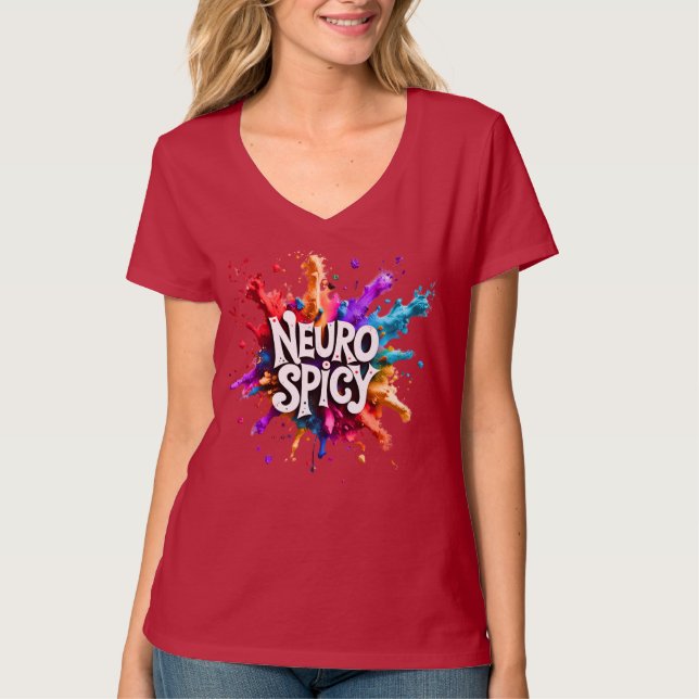 T-shirt NEUROSPICY neurodiversity autism adhd dyslexia (Devant)
