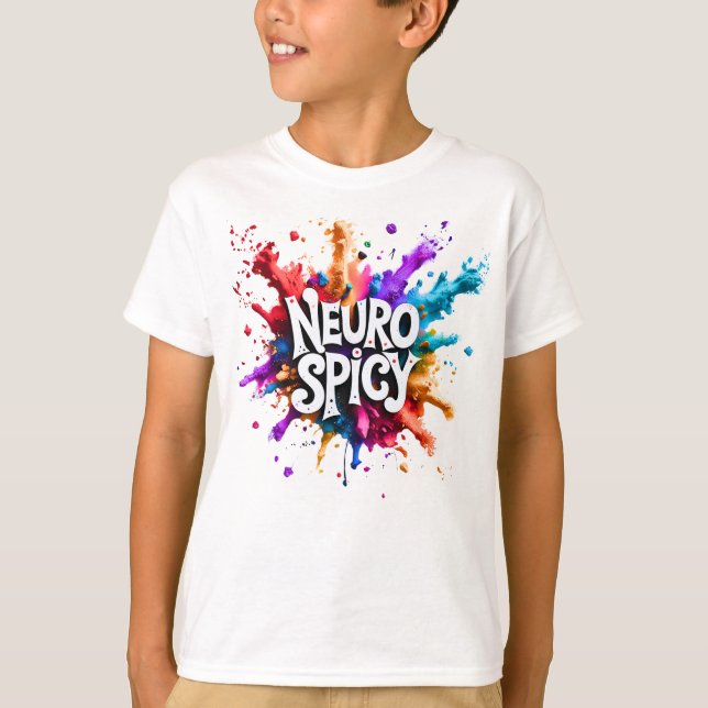 T-shirt NEUROSPICY neurodiversity autism adhd dyslexia (Devant)