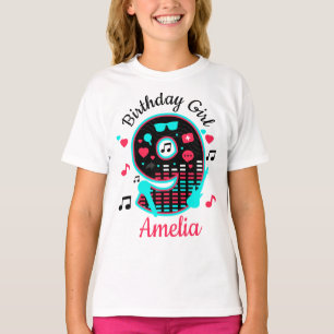 T-shirt Neuvième anniversaire Girl Music 9e