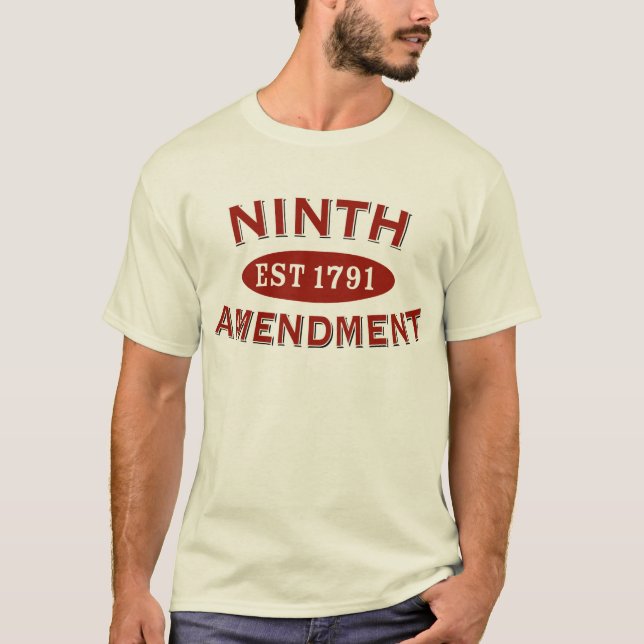 T-shirt Neuvième est 1791 d'amendement (Devant)