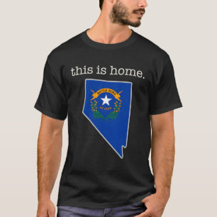 T-shirt Nevada C'Est La Maison Avec L'État Outline Et Le N
