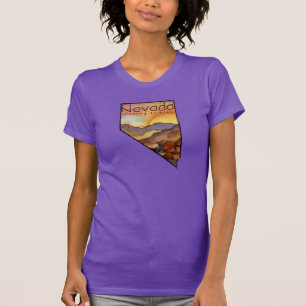 T-shirt Nevada Chasing Sunsets Paysage de montagne du dése