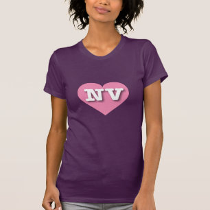 T-shirt Nevada Coeur rose - J'aime NV