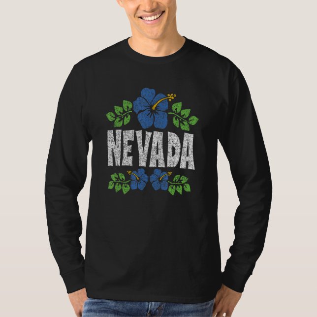 T-shirt Nevada Flowers Distressed Color Print (Devant)