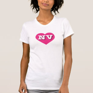 T-shirt Nevada Hot Pink Heart - J'aime NV