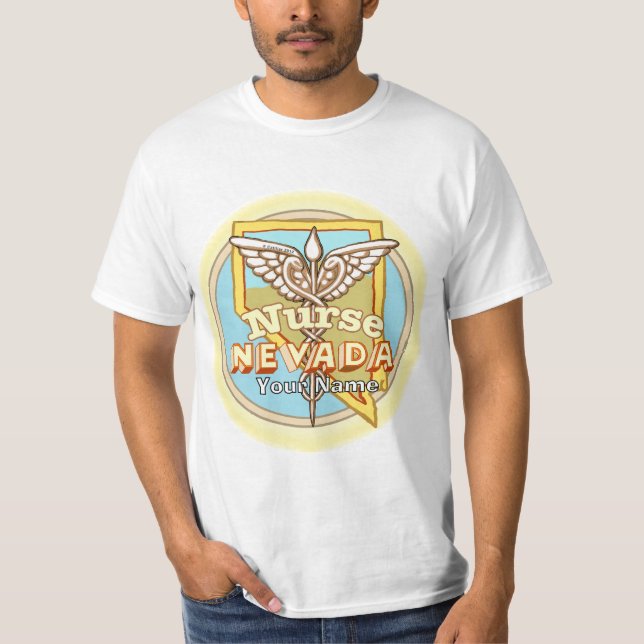T-shirt Nevada Nurse Caduceus  (Devant)
