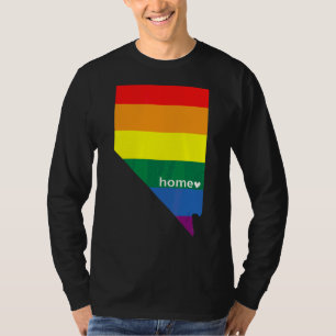 T-shirt Nevada State Map Lgbt Pride Parades Ally