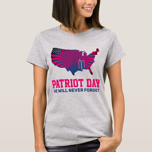 T-shirt Never Forget 911 20th Anniversary Patriot Day 2021 (Devant)