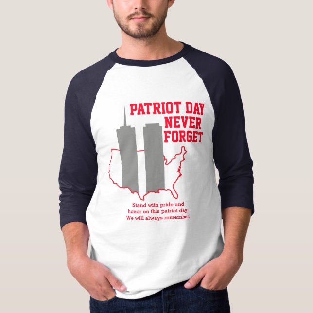 T-shirt Never Forget 911 20th Anniversary Patriot Day 2021 (Devant)