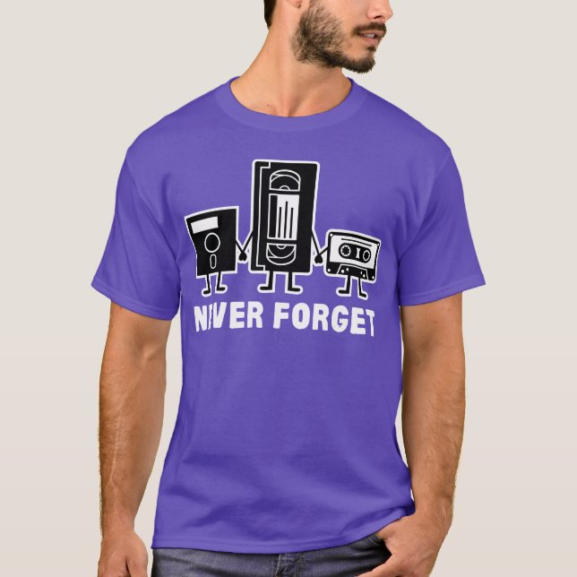 T-shirt Never Forget Cassetteape gift (Devant)
