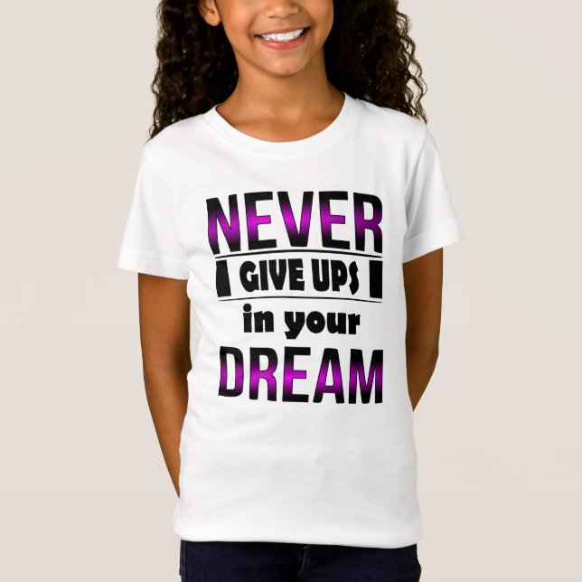 T-Shirt Never give up (Devant)