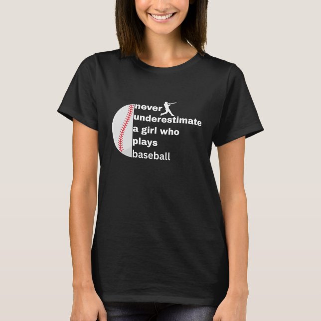 T-shirt never underestimate a girl who plays basketball (Devant)