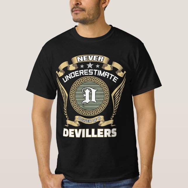T-shirt Never underestimate power of a DEVILLERS (Devant)