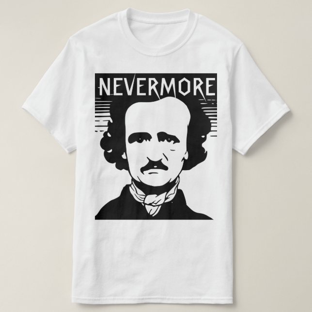 T-shirt Nevermore Edgar Allan Poe (Design devant)