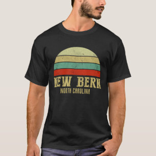 T-shirt NEW BERN NORTH CAROLINA Vintage Retro Sunset