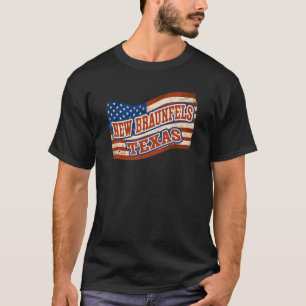 T-shirt New Braunfels City National Texas Day Vintage Amer
