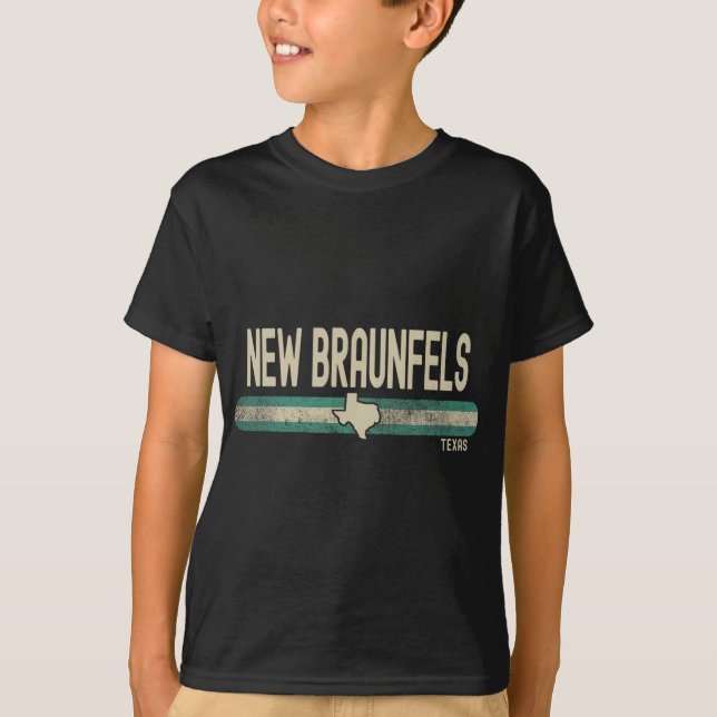 T-shirt New Braunfels Tx Texas Travel &amp; 80s Style  (Devant)