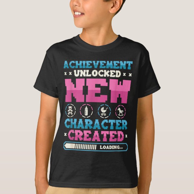 T-shirt New Character D Gamer Pregnancy Announcement  (Devant)
