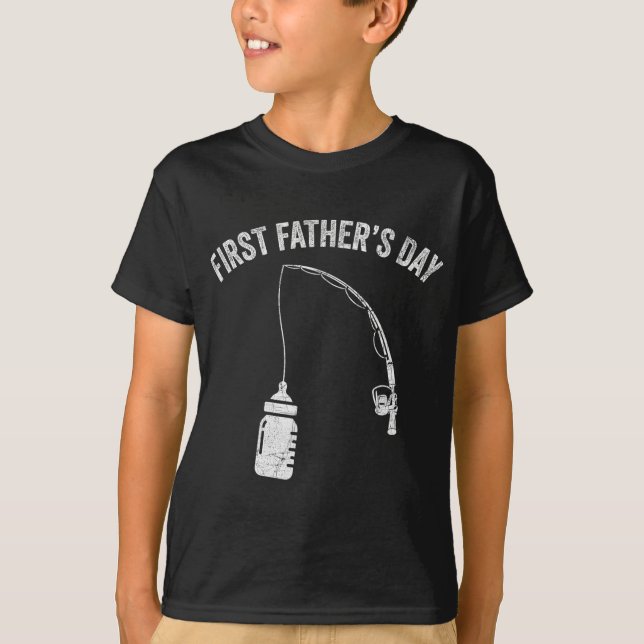 T-shirt New Dad Fisherman, First Fathers Day Fishing Dad  (Devant)