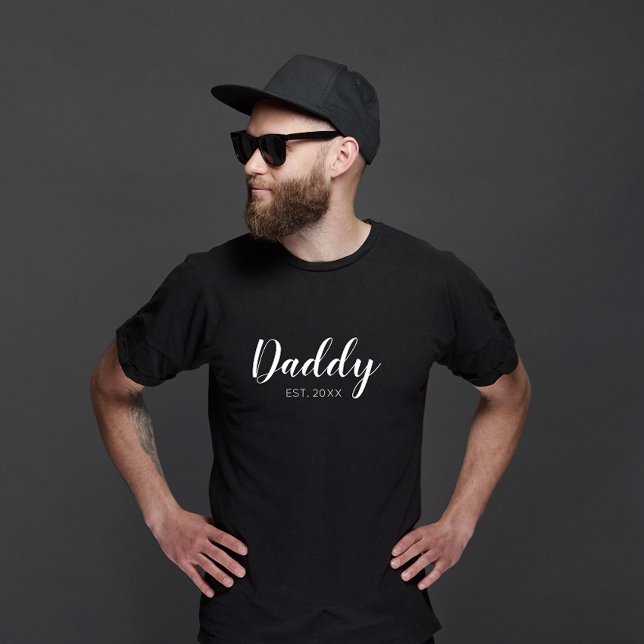 T-shirt New Daddy Etabli 2022 typographie (Créateur téléchargé)