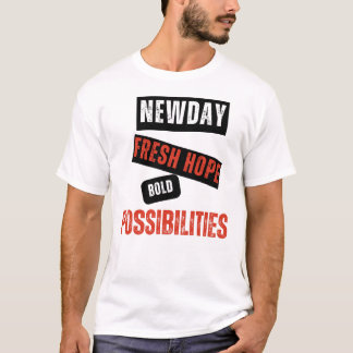 T-shirt New Day. Fresh Hope. Bold Possibilities. – Inspira