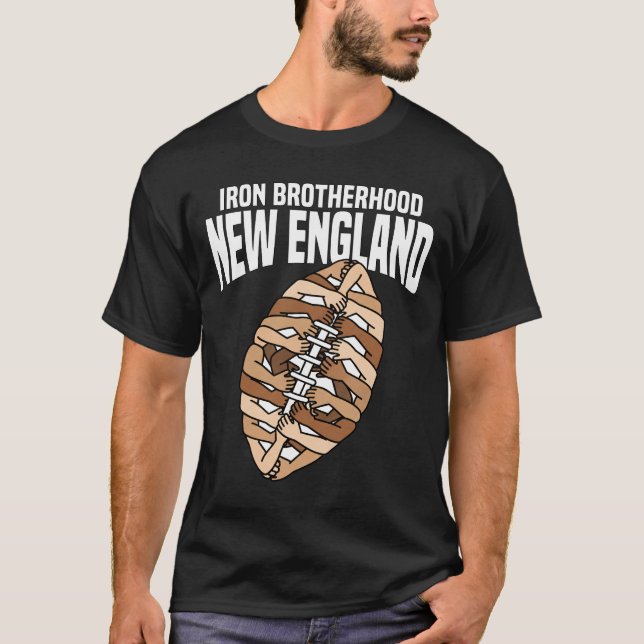 T-SHIRT NEW ENGLAND IRON BROTHERHOOD - NEW ENGLAND FOOTBAL (Devant)