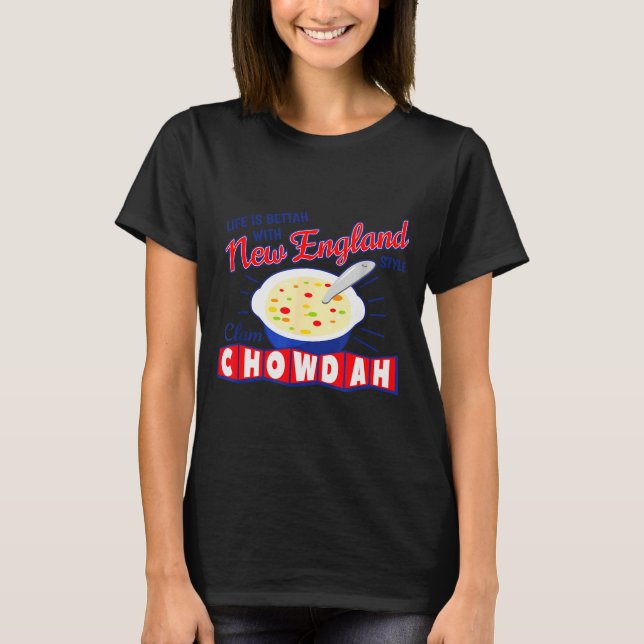 T-shirt New England Style Clam Chowder  (Devant)